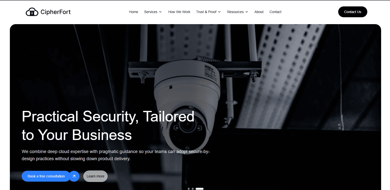 CipherFort Security website preview
